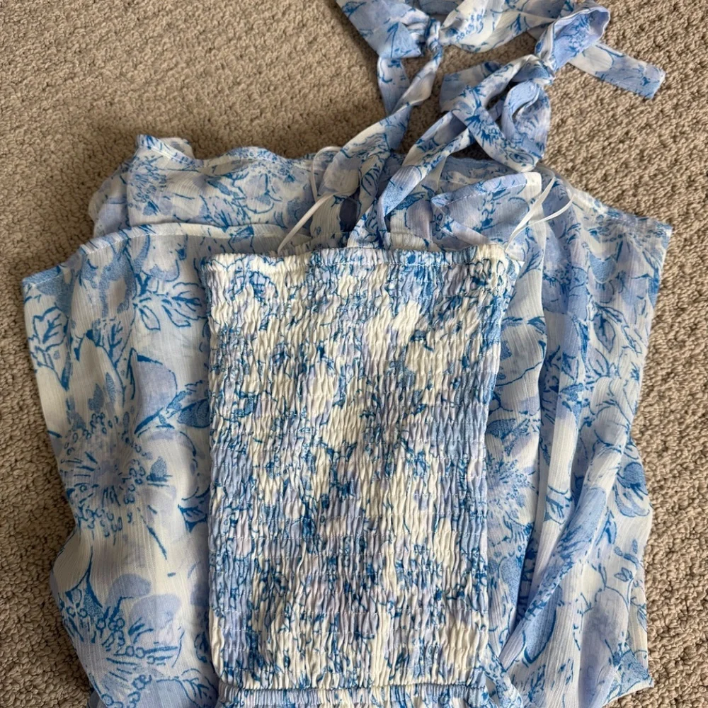 Blue Floral Womens Maxi - Picture 4 of 6